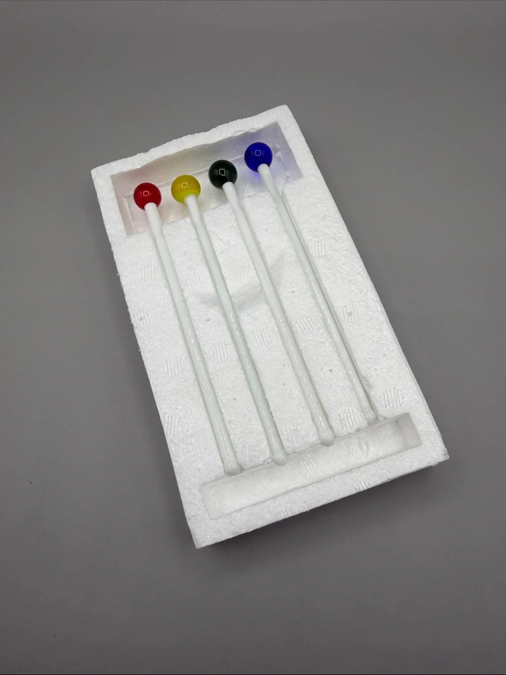 Katjacolorforms Hand Made Glass Stirrers - Multicolor Towle No. 7120 Small Balls